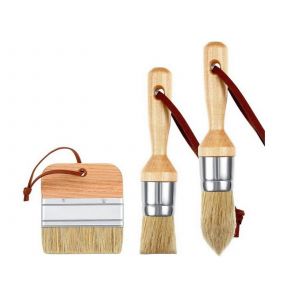Ensemble De 3 Pinceaux Pour Peinture &Agrave; La Craie Et &Agrave; La Cire - Neuf