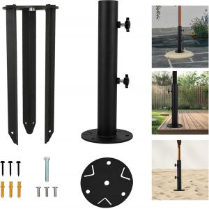 Ulteronixshop-Support De Parasol Multifonctionnel Pour Terrasse, Base De Parasol D'ext&eacute;rieur, Tube De Support De Parapluie Universel En Granit, Support De Parapluie Robuste Pour Terrasses, Jardins, P - Neuf