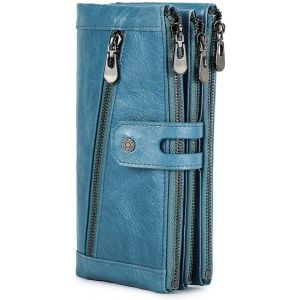 Porte Monnaie Homme Portefeuille Longue Porte-Cartes Monnaie &Agrave; Glissi&egrave;re Avec En Cuir,Beaucoup Emplacements Cartes Bourse - Neuf