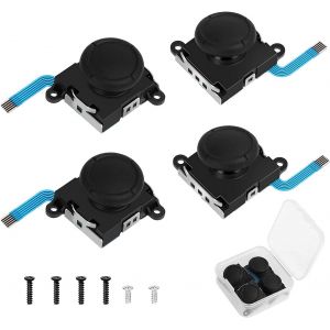 4 Pi&egrave;ces Joysticks Joycon Remplacement Pour Nintendo Switch/Switch Lite, Stick Analogique 3D Sans D&eacute;rive Kit R&eacute;paration - Neuf
