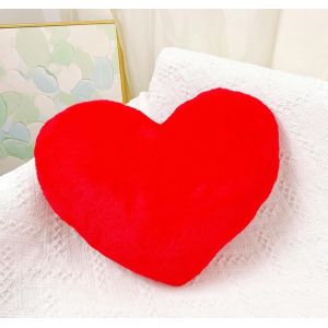 Cauc-Coussin Coeur 46 X 36 Cm Coussin Decoratif Oreiller Coeur, Coussin D&eacute;coratif En Peluche Chambre D'enfant, Coussin Canape Convient Pour Les Salon Lit, Rouge - Neuf