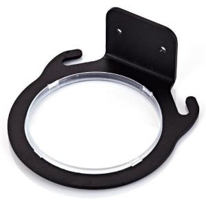 Support mural pour s&egrave;che-cheveux,en acier inoxydable,avec 3 vis,pour salle de bain,magasin de coiffure,h&ocirc;tel,balcon,chambre (noir) - Neuf