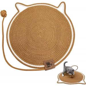 Kalanka-Tapis Griffoir Chat Grattoir Gratoir - Planche &Agrave; Gratter Pour Cat Avec Boule Graffer Griffer En Forme D'oreille De Chats Coussins Griffes Chaton,Protection Contre Les Griffe Accessoires Diam&egrave; - Neuf
