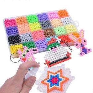 Enfants Aquabeads eau collant perles 24 couleurs ensemble de bricolage - Neuf