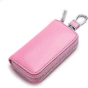 Sac porte-cl&eacute;s en cuir v&eacute;ritable avec 2 emplacements pour cartes et 6 crochets et 1 carte d'acc&egrave;s,porte-cl&eacute;s de voiture,porte-cl&eacute;s pour hommes et femmes - Neuf