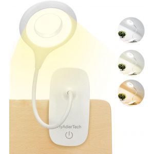 TRAHOO-Lampe de Bureau à LED, Lampe de Lecture à Pince Rechargeable USB Câble, 3 Modes d¿éclairage et 3 Niveaux de Luminosité, pour Lire des Livres, Bureau, Maison, Enfant, Chevet - Neuf