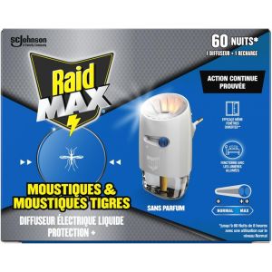 KALANKA-Max Prise Anti-Moustiques Électrique Liquide - Moustiques et Moustiques Tigres 60 Nuits - 1 Diffuseur + 1 Recharge - Sans Parfum - Neuf