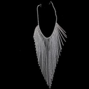 Trendy Women Silver Veil Mask Chain Tassel Belly Dance Face Mask Mascarade - Neuf