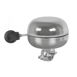 Sonnette De V&eacute;lo Acier Chrom&eacute; Vintage Diam&egrave;tre 65mm Timbre Avec Collier De Serrage Universel Guidon Ville Vtc Vtt Enfant Argent - Neuf