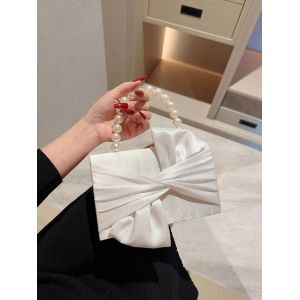 Sac De Soir&eacute;e &Agrave; Fleurs Exquises Pour Dames, Sac De Mariage Blanc, Fausse Perle, Sac De Banquet, Sac De Soir&eacute;e, Sac De Robe De Rh.White.S - Neuf