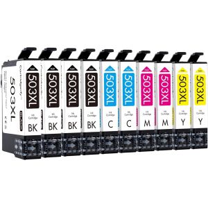 503 XL Cartouches d&iquest;Encre Compatible avec Epson 503 503XL (Lot de 10),pour Expression Home XP-5200 XP-5205 XP5200 XP5205,Workforce WF-2960 WF-2965 WF-2960DWF WF-2965DWF - Neuf