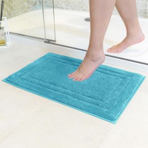 Tapis de Bain Antidérapant|Super Absorbant et Lavable en Machine|pour la Salle de Bain,Douche,Baignoire ou comme Tapis WC|Turquoise-40x60 cm - Neuf