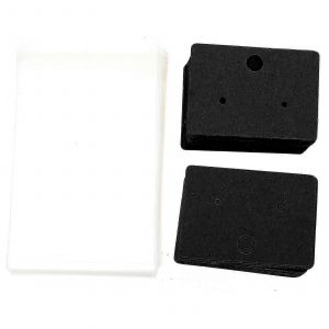 100pcs Rectangle Boucles D'oreilles Supports Cartons Boucles D'oreilles Cartes Porte-Boucles D'oreilles Pr&eacute;sentoirs Avec Sacs Opp - Neuf