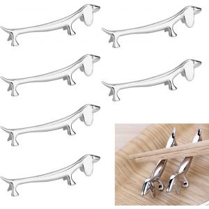 Kalanka-6 Pcs Repose-Baguette Alliage De Zinc Baguette Repose Plat Baguette Et Repose Baguette Support Baguette Argent Repose Baguette Repose Baguette Bois Pour Baguette Couteau Fourchette - Neuf