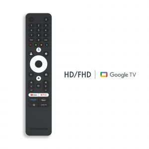 T&eacute;l&eacute;commande Thomson noire pour Google TV HD/FHD - Neuf
