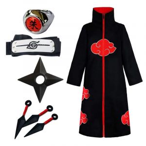 Costume D'halloween, Costume De Cosplay Naruto, Organisation Akatsuki, Cape De Nuage Rouge, Personnage D'anime - Neuf
