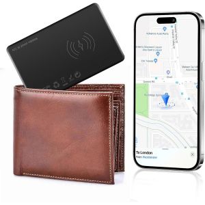Kal-Tracker Card Wallet Fin, Carte De Suivi De Portefeuille Fine, Étiquette Rechargeable Slim Avec Bluetooth Compatible Avec Localiser (Uniquement Ios), Ip67 Étanche, Pour Bagages, Passeports - Neuf