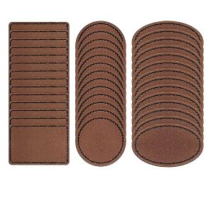 90 Pcs Simili Cuir Blanc Chapeau Patchs Fer Sur Simili Cuir Patch Rustique En Simili Cuir Patches Pour Veste Sac À Dos - Neuf