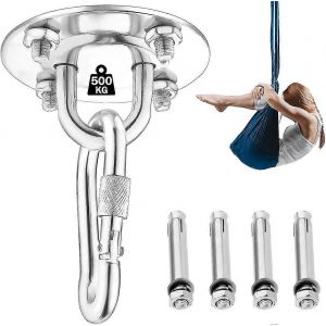 Crochet de plafond,crochet de montage mural compatible avec hamac suspendu,yoga,chaise suspendue et sac de frappe,suspension d'entraîneur en acier inoxydable d'une capacité de 500 kg - Neuf