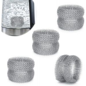 Anneau &Eacute;liminateur Calcaire, 4 Pi&egrave;ces Acier Inoxydable Anneau Anti Calcaire, , Sans Odeur Anneau Anticalcaire pour Bouilloires et Th&eacute;i&egrave;res, &Eacute;limine Calcaire et Impuret&eacute;s - Neuf