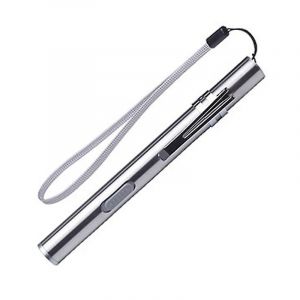 Mini lampe torche LED rechargeable par USB, résistante à l'eau, en acier inoxydable, avec clip et câble USB, pour mécanicien, infirmière et médecin - Neuf