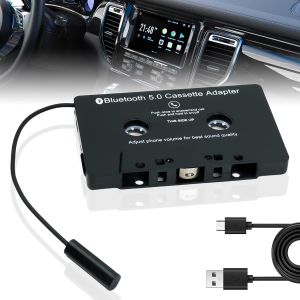 Adaptateur Cassette Bluetooth 5.0 Pour Autoradio - Récepteur De Voiture, Audio Vers Aux Smartphone, Lecteur Cd - Neuf