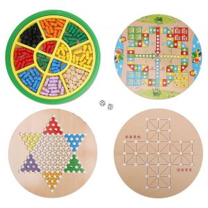 Jeu de société Sudoku multifonctionnel en bois 5 en 1 pour enfants - Neuf