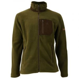 Blouson Polaire Brodé Polyester Kaki Marron Taille M À 4xl - Neuf