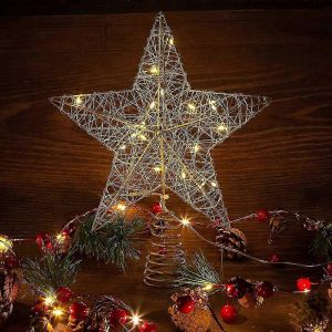 2025 Piles Star des D&eacute;corations, de l'Arbre de No&euml;l Avec des Lumi&egrave;res LED Imperm&eacute;able de Bo&icirc;te de Batterie Pour la S&eacute;curit&eacute; de l'Utilisation &agrave; l'Ext&eacute;rieur, Facile d'Installation Et de Deux M - Neuf