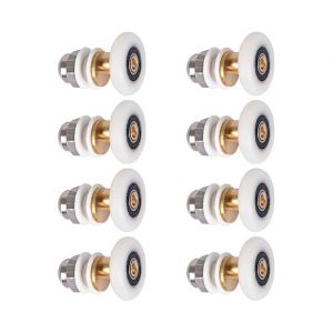 Roulettes de rechange pour porte de douche, 25 mm - Lot de 8 - Neuf