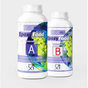 VornixorSarlshopRESINE EPOXY EPOXYFOOD POUR CONTACT ALIMENTAIRE-1.55 kg: Id&eacute;al pour les tables, plateaux, assiettes et sous-verres - Gants gratuits - 100% Made in Italy - Neuf