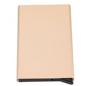 HJLIAN Etui portefeuille fin en aluminium pour cartes de credit et de visite (dore) - Neuf