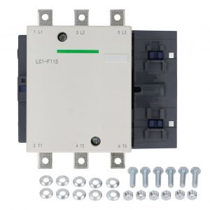 XYONG Contacteur CA tripolaire 8 kV, tension d'impulsion, contact argent ignifuge, bobine cuivre, contacteur CA 115 A LC1 F115 220 V - Neuf