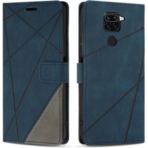 Kal-Coque Pour Redmi Note 9 / Redmi 10x 4g, Protection Housse Etui En Cuir Pu Portefeuille Avec Emplacements Cartes Et Fonction Support Pour Redmi Note 9 / Redmi 10x 4g, Bleu - Neuf