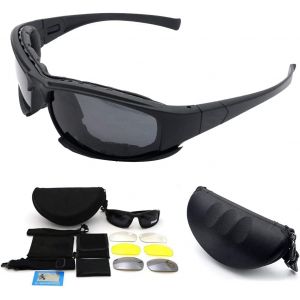Subzonal-Lunettes Tactiques Polaris&eacute;es, Lunettes S Lunettes De Soleil De L'arm&eacute;e Avec 4 Lentilles Es Lunettes De Tir Pour Hommes Et Femmes En Course Cyclisme Ski P&ecirc;che - Neuf