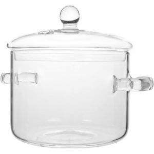 Subzonal-Casserole En Verre Avec Couvercle, Marmite &Agrave; Mijoter Et Soupe Transparente, Haute Teneur En Borosilicate 1400 Ml - Neuf