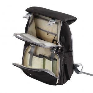 Sac A Dos A Langer Grande Capacite, Sac A Dos De Voyage, Sac D'allaitement Design Avec Matelas A Langer Pour Les Soins De Bebe - Neuf