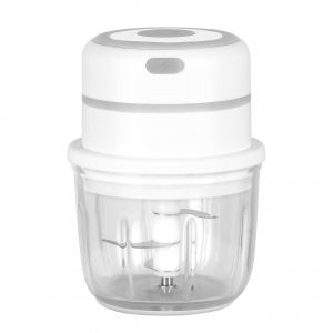 Mini Hachoir Électrique Blanc, Hachoir À Légumes Avec Bol En Verre De 300 Ml, Hachoir À Viande Électrique Pour Aliments Pour Bébé, Viande, Piment, Ail, Fruits. Mini Mixeur. - Neuf