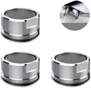 3 Pcs M24 Aérateur De Robinet, D'économie D'eau Aérateur De Robinet Avec De L'acier Inoxydable Et Abs Filtre, Chromé Aérateur Pour Robinet De Salle De Bain Et Cuisine - Neuf