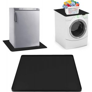 Tapis De Réfrigérateur - 60 X 60 Cm - En Silicone - Avec Bord Surélevé - Tapis De Sol - Bac D'égouttement - Réutilisable - Protection Du Sol - Pour Réfrigérateur, Machine À Laver, Armoire À Vin - Neuf