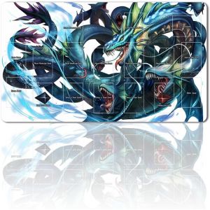 Eryi-Tapis De Jeu De Société Ygo - Avec Sac Étanche - Zones Pour Cartes - Dimensions : 60 X 35 Cm - Compatible Avec Le Tapis De Jeu De Cartes À Collectionner (Ygo-27 Avec Zone) - Neuf