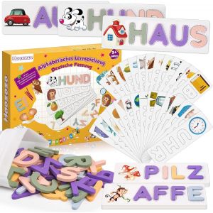 KAL-Montessori Jouet À Partir De 3 À 8 Ans, Apprendre Les Lettres Puzzle À Emboîter, Cadeau Fille De 3 À 8 Ans, Jeux Éducatifs À Partir De 3 À 8 Ans, Cadeau Garçon De 3 À 8 Ans, Cadeau De Rentrée - Neuf