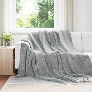 vidaXL Jet&eacute; Gris 240 x 270 cm Toison - Neuf