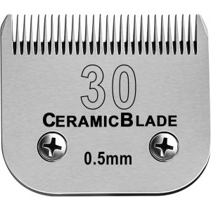 Jgd-Lames Amovibles En C&eacute;ramique Pour Tondeuse Pour Chien, Compatibles Avec Les Tondeuses Moser 45-50/Heiniger/Andis, Oster A5, Wahl Km Series, Taille 30 1/50"" (0,5 Mm) Longueur De Coupe - Neuf