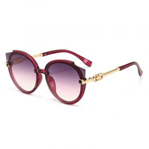 Lunettes De Soleil Surdimensionnées Protection Uv Lunettes De Soleil Polarisées À Monture Ronde Lunettes Classiques À La Mode Pour Femmes Hommes La Monture Violette S'estompe Au Violet - Neuf