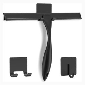 Raclette de douche polyvalente en acier inoxydable pour portes de douche - Neuf