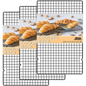Subzonal-Lot De 3 Grilles De Refroidissement Rectangulaires En Acier Inoxydable - 40,2 X 25 Cm - Noir - R&eacute;utilisables - Pour Cuire, Griller Et S&eacute;cher - Saines Et Robustes - Passent Au Lave-Vaisselle - Neuf