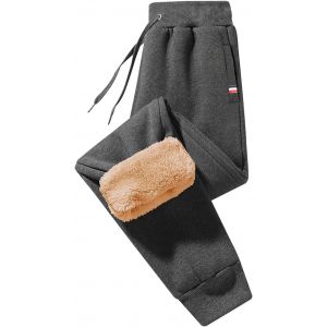 Ulteronixshop-Pantalon Polaire Homme Doublure En Polaire &Eacute;paissie Pantalon Chaud Et Coupe-Vent Pantalon Hiver Homme Jogging Avec Poches Zipp&eacute;es - Neuf