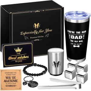 Eryi-Cadeau Homme Anniversaire Noel Idee Original Personnalisés Cadeaux Utile Luxe Tasses Carte Savon Décapsuleur Cadeaux De Fête Pères Papa Mari (B) - Neuf