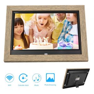 Cadre photo numerique avec ecran IPS HD 10,1 pouces 1280 x 800 pixels, lecteur de films et album electronique - Neuf